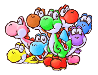 Eight Yoshis
